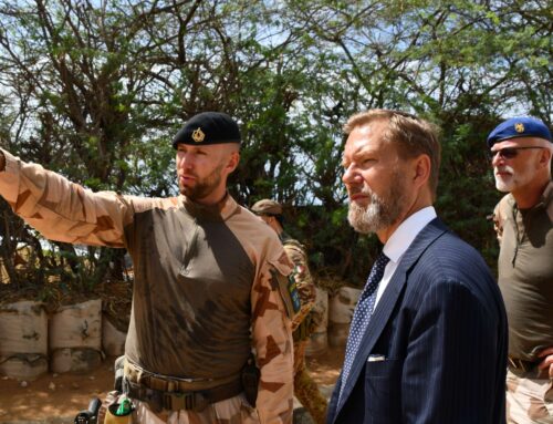 The Swedish Ambassador to Somalia Joachim Waern visits the General Dhagadaban training center